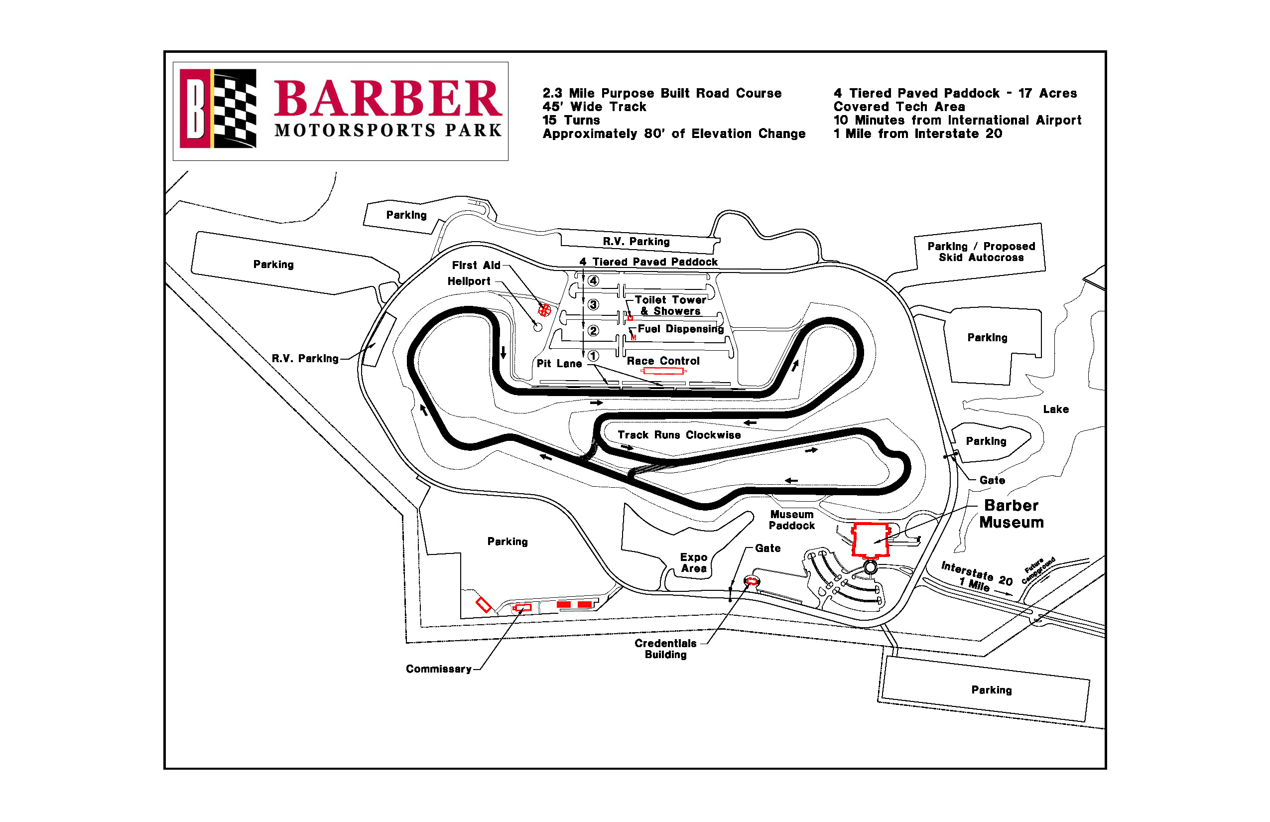barber motorsports track map